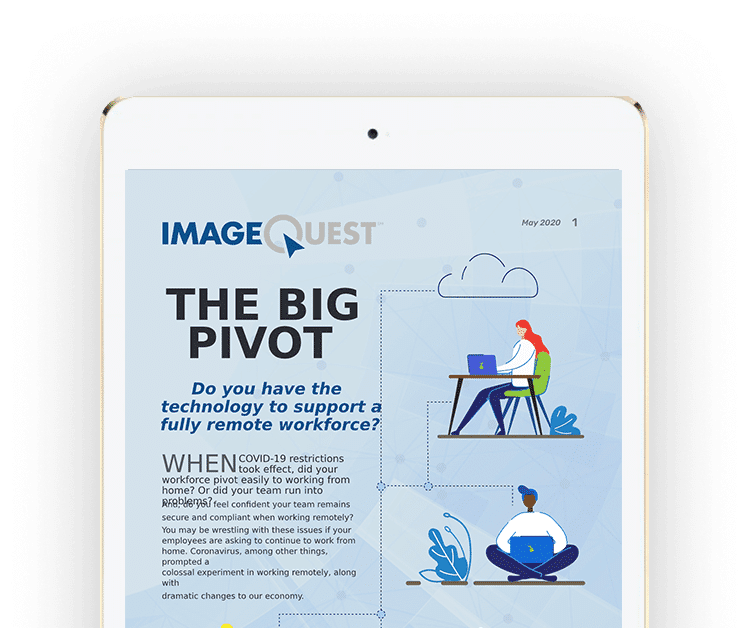 tablet with an image of the big pivot article