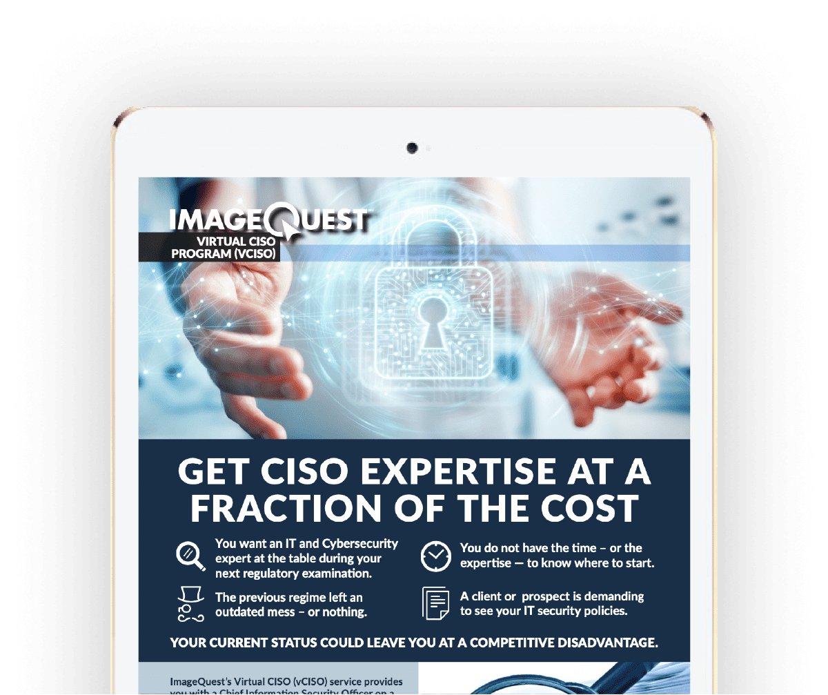 a tablet showing a vciso article